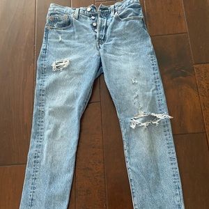 Vintage Levi’s. High rise button-up skinny jeans